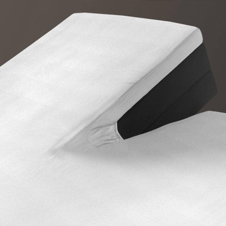 Dreamhouse Bedding Hoeslaken Molton Splittopper 90cm Splitdiepte anti-allergische -anti-huisstofmijt Wit