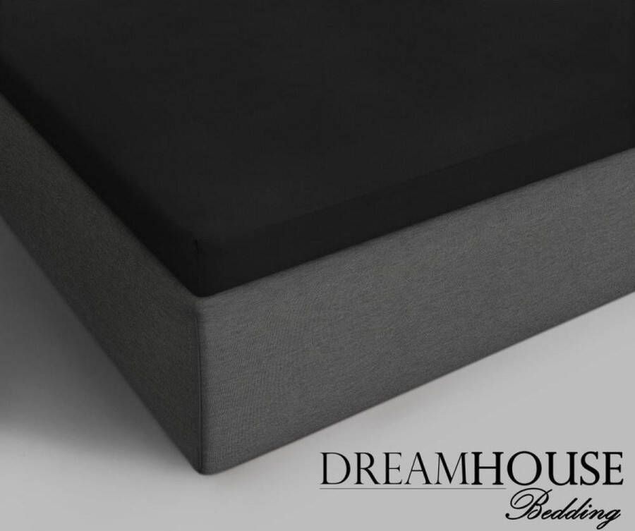 Dreamhouse Bedding Dreamhouse Topper Hoeslaken Katoen Zwart-180 x 200 cm