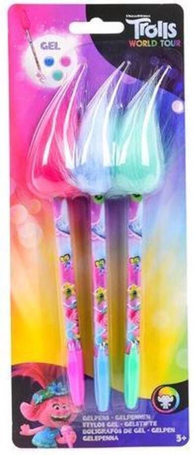 DreamWorks Animation Dreamworks Trolls 2 Gelpennen Set Van 3