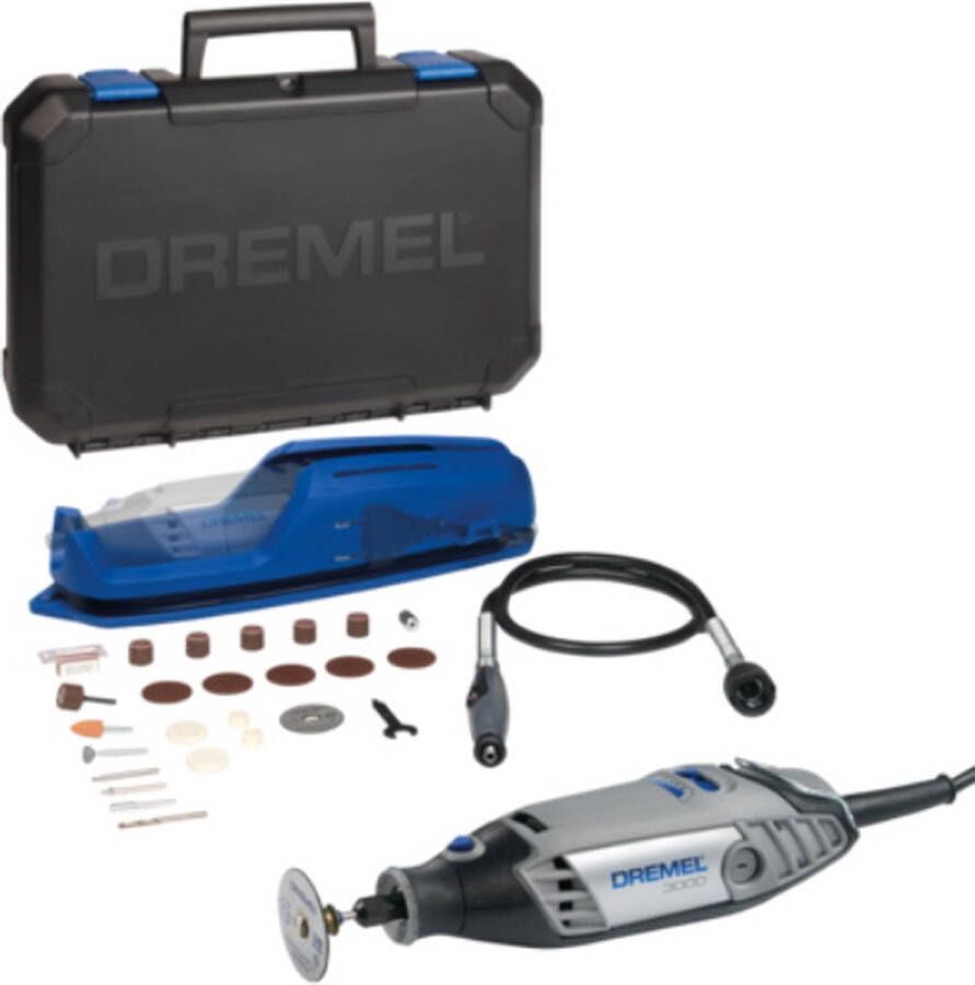Dremel 3000 Multitool Roterend op snoer 130 W Met 25 accessoires en koffer