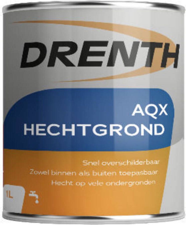 Drenth Antonol Drenth Aqx Hechtgrond Grondverf Dekkend Binnen en buiten Water basis Mat Wit