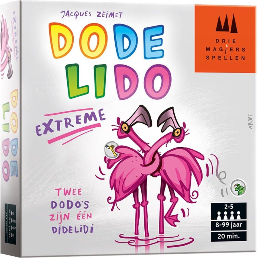 Drie Magiers Spellen spel Dodelido extreme 2 tot 5 spelers kaartspel alle leeftijden twee dodo's zijn een didelidi