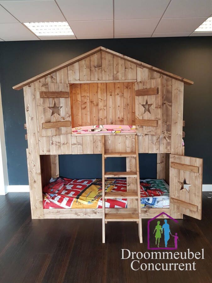 Droommeubel Concurrent Kinderbedhuisje | Bedhuisje | Boomhut bed Stapelbed