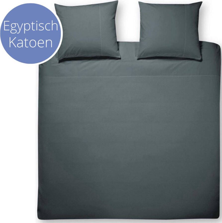 Droomtextiel Papillon Deluxe+ Mendoza Groen Dekbedovertrek 2 Persoons 200x220 260 cm + 2 Kussenslopen 60 x 70 cm Hoogwaardige Egyptische Percale Katoen Super Zacht