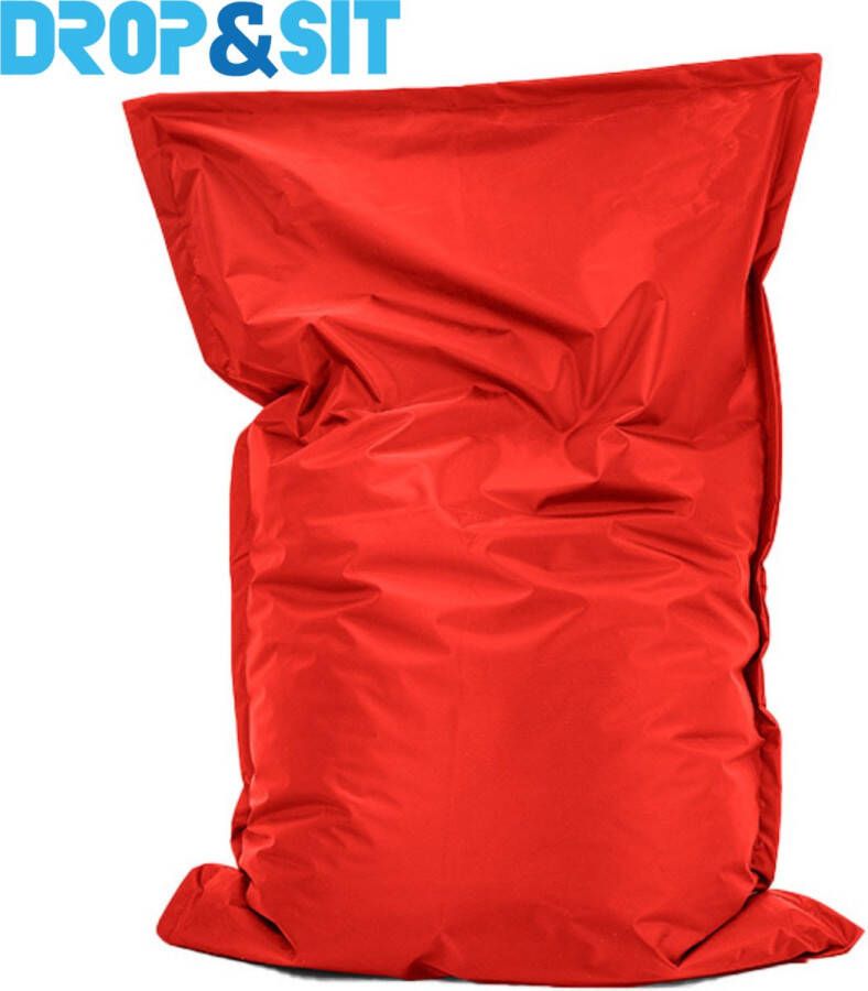 Drop & Sit Zitzak Rood 100x150 cm Voor binnen en buiten