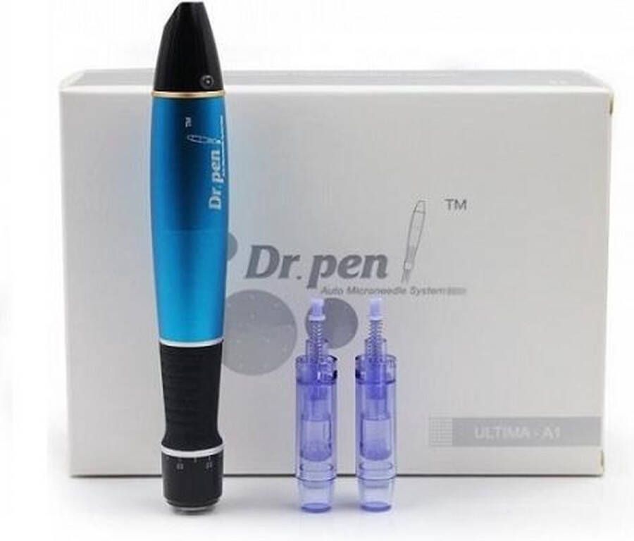 Dr.Pen Micro Needling Pen A1 van Dr. Pen Huidverzorging Rimpels Littekens Huid Stimulans Draadloze Derma Pen Micro Needle Therapy Inclusief 2 Gratis Cartridges Geschikt Voor Professionals En Thuisgebruik 3MM Diepte