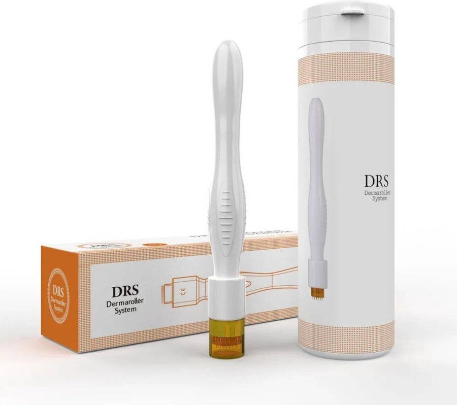 DRS Dermastamp Verstelbaar Microneedling Vernieuwde Dermaroller 40 Naalden 1.0 mm Geschikt voor Huid Haar- en Baardgroei Dermarolling Derma stamp Baardroller Minoxidil Haargroei Baardgroei Dermarollers