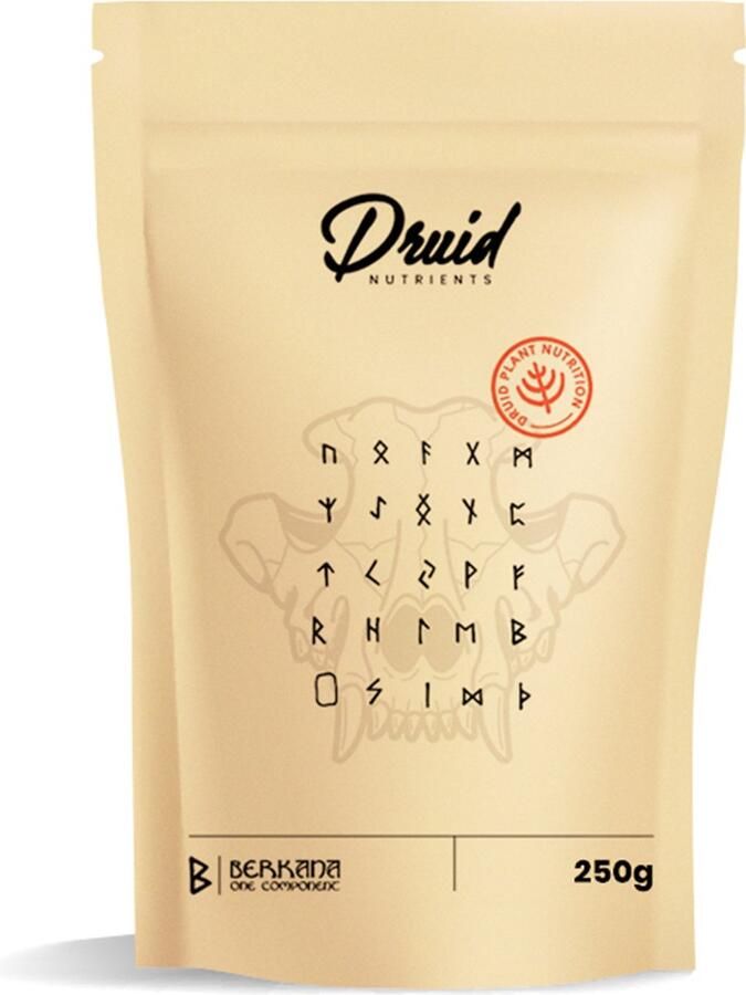 Druid Nutrients Berkana Plantenvoeding Bevordert de Plantengroei Hydrocultuur voor Alle type Planten 100g per 100L 250g
