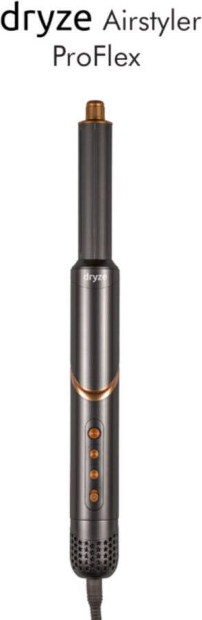 Dryze ProFlex Fohnborstel met Coldshot Föhn met Diffuser Coandă-effect Multistyler Krultang & Krulborstel Hairwrap 8 Opzetstukken