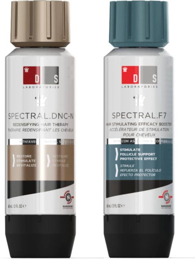 DS Laboratories Spectral.DNC-N + Spectral.F7 Haargroei Booster Set Bestrijdt haarverlies Ondersteun haargroei Leave In Booster Haarserum