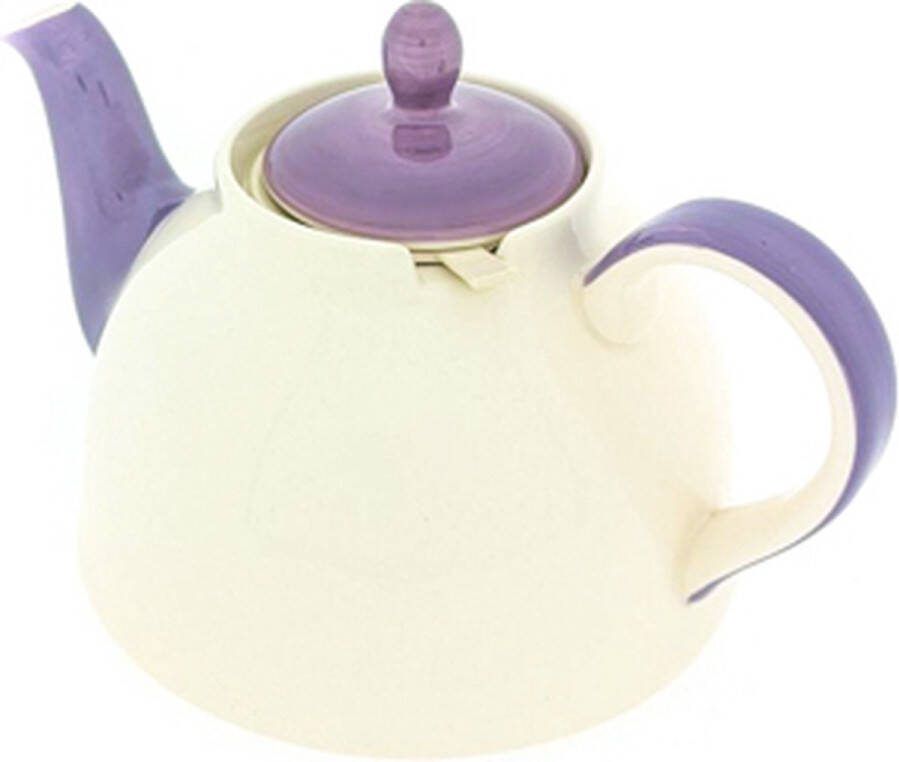 DSB Theepot lavendel Theepot met filter Handgeschilderd 1200 ml