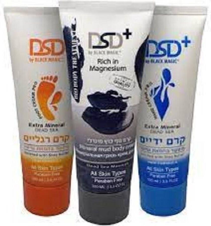 Dsd Dead Sea Minerals DSD Dead Sea Minerals Kerst cadeautje voor haar Set Foot Cream Pro & Hand Cream Pro & Mud Body Cream (Dode Zee Mineralen Set Voetcrème Pro & Handcrème Pro & Modder Bodycrème)