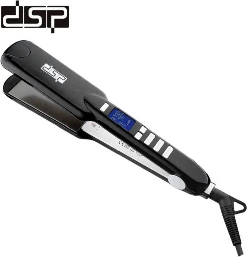 DSP 10017A Professionele Styling Stijltang + Gratis Keratine Proteïne en 100% Arganolie Fles 2-in-1 met LCD Display en Keramische Technologie 360 Graden Draaibaar Snoer