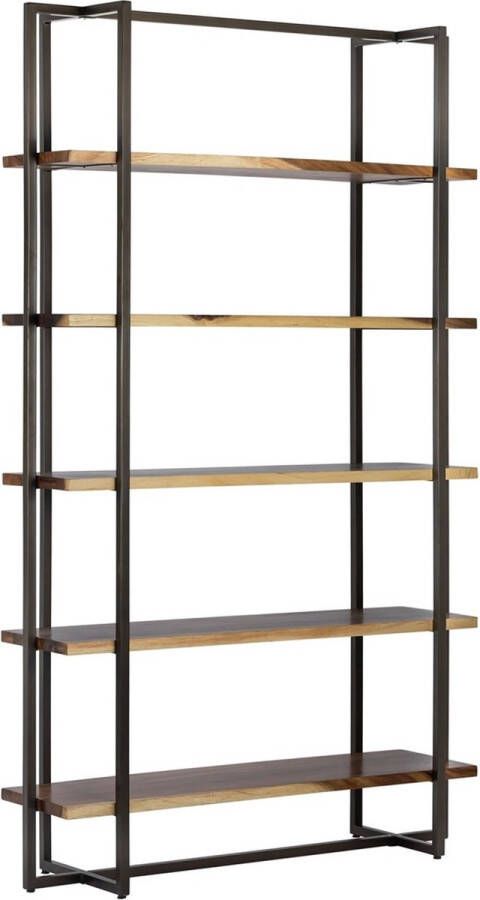 DTP Home Bookrack Flare High 5 open racks (Knock Down) 220x130x40 cm suar wood