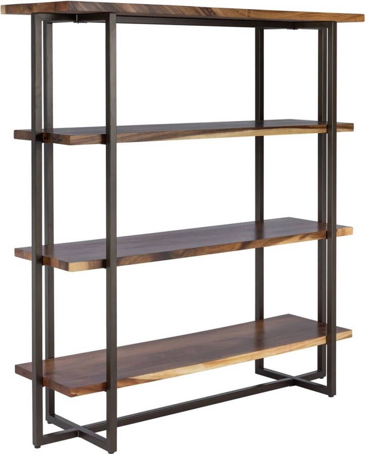 DTP Home Bookrack Flare Low 3 open racks (Knock Down) 145x130x40 cm suar wood