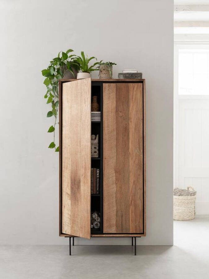 DTP Home Cupboard Metropole low 2 doors 180x90x45 cm recycled teakwood