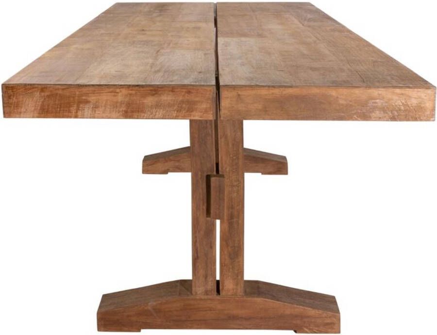 DTP Home Dining table Borgo rectangular 78x280x100 cm 8 cm top with split recycled teakwood