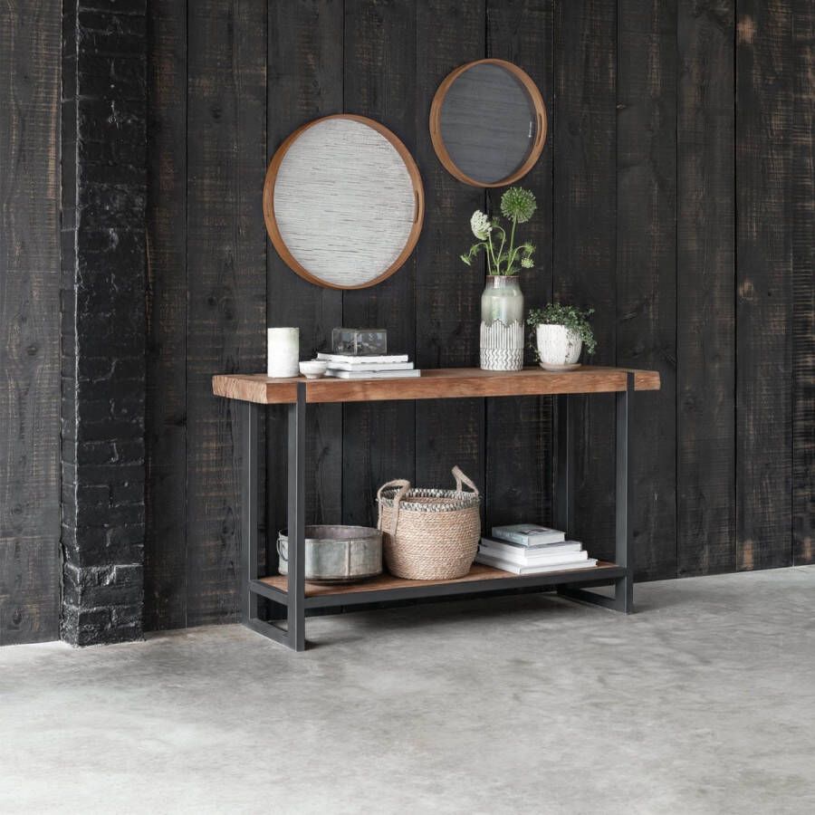 DTP Home Console table Beam 78x140x40 cm 6 cm recycled teakwood top