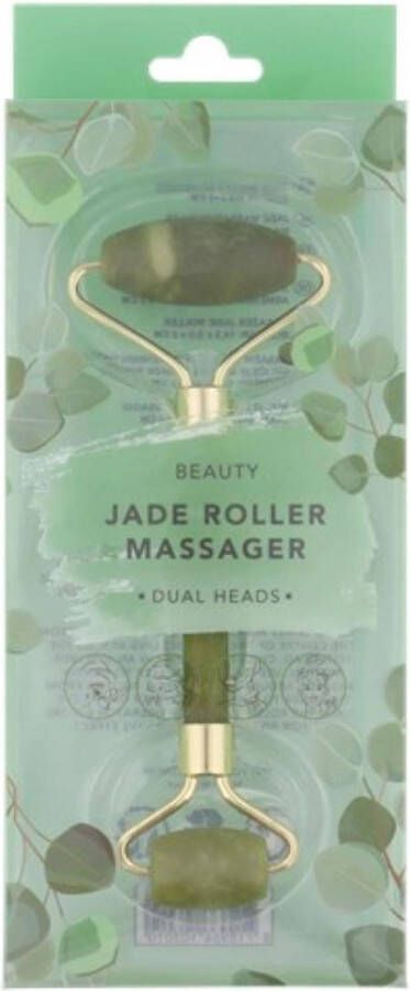 Dual Jade roller Gezichtsmassage Massage roller voor het gezicht Groen Beauty Ontspanning Anti dark circle