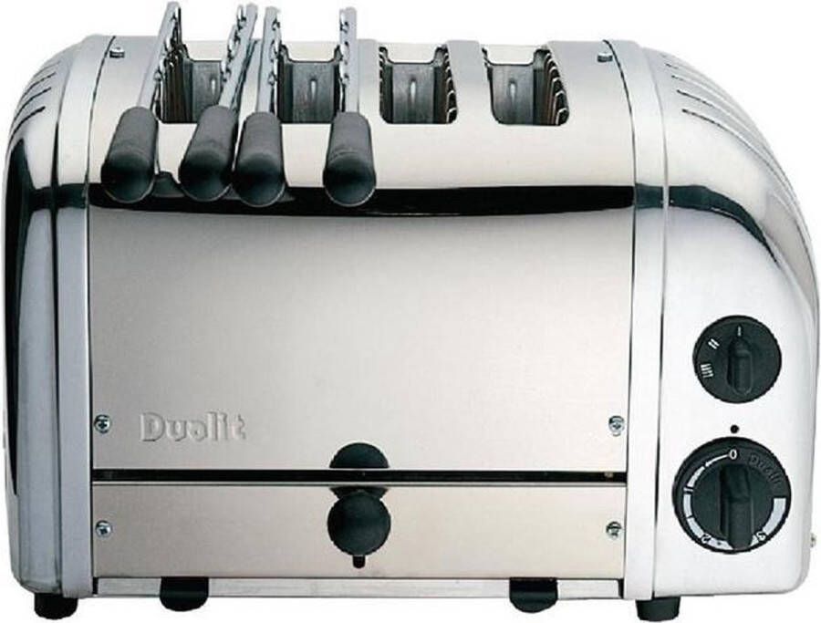 Dualit 2 X 2 Combi Toaster 4 Sleuven RVS 42174 L139 Horeca & Professioneel