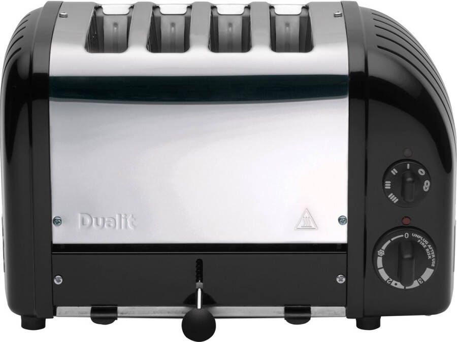 Dualit Vario NewGen Broodrooster Zwart 4 Extra brede Sleuven 28mm Ontdooistand ProHeat Technologie