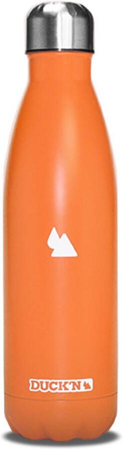 Duck'n RVS thermosfles oranje 500 ml waterfles drinkfles sport
