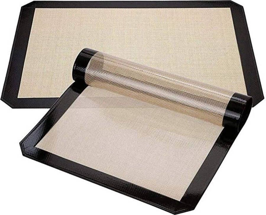 Duhtz Siliconen Bakmat Ovenmat Deegmat 30x40 cm Ideaal voor gebak cakes patisserie Herbruikbaar Hittebestendig tot 250°C Zwart Hygiënisch Afwasbaar