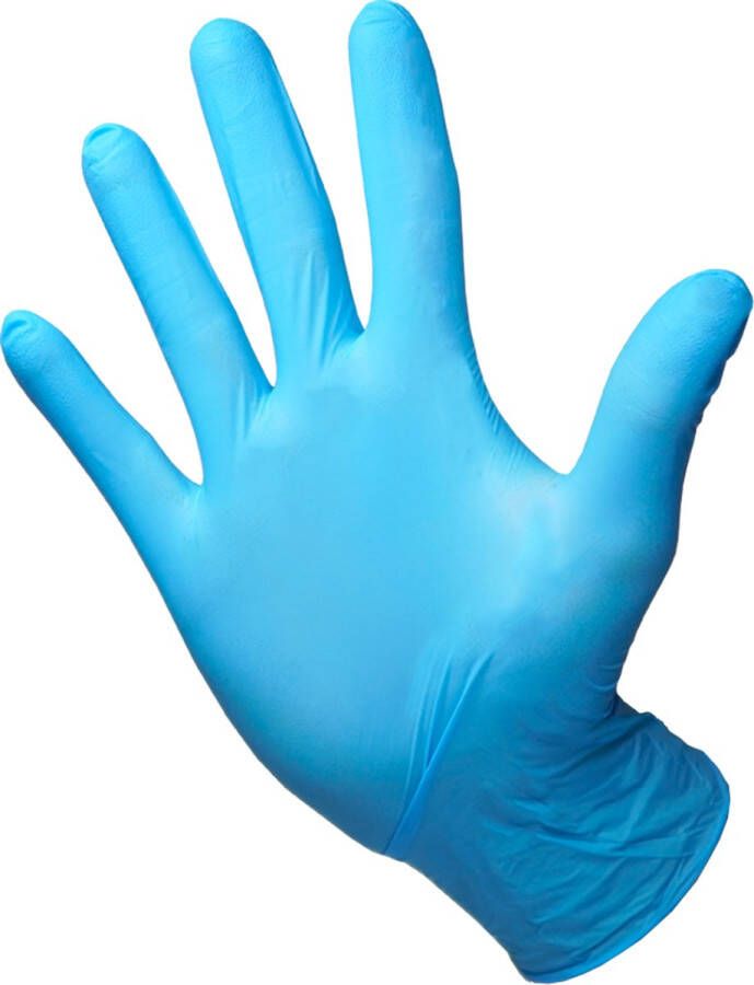 DULA Wegwerp Handschoenen Maat M Nitril handschoen Poedervrij Blauw 100 stuks