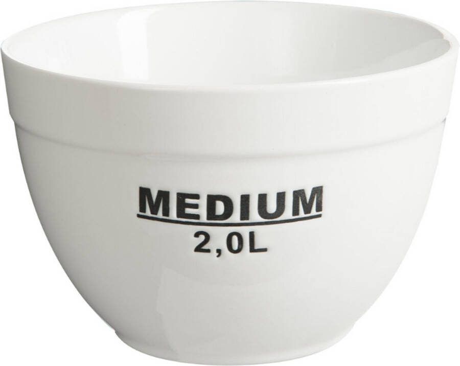 Dulaire Saladeschaal Groot Wit Zwart Porselein Ø 21 cm 2 L