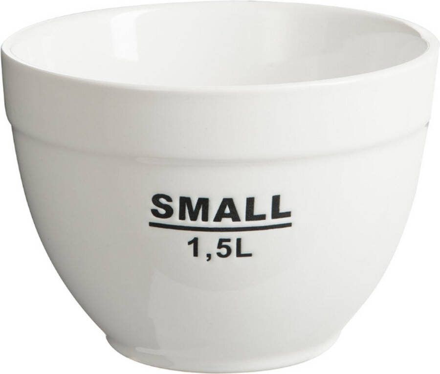Dulaire Saladeschaal Klein Wit Zwart Porselein Ø 18 cm 1.5 L