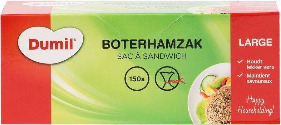 Dumil boterhamzakjes Large 150 stuks