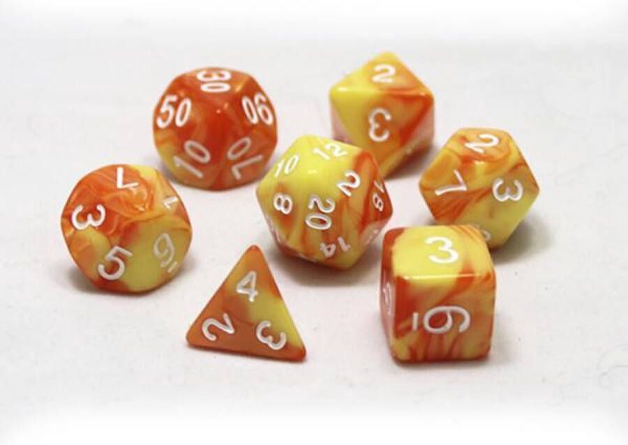 Dungeons and Dragons Dobbelsteen Dice Yellow & Orange dobbelstenen voor Dungeons & Dragons