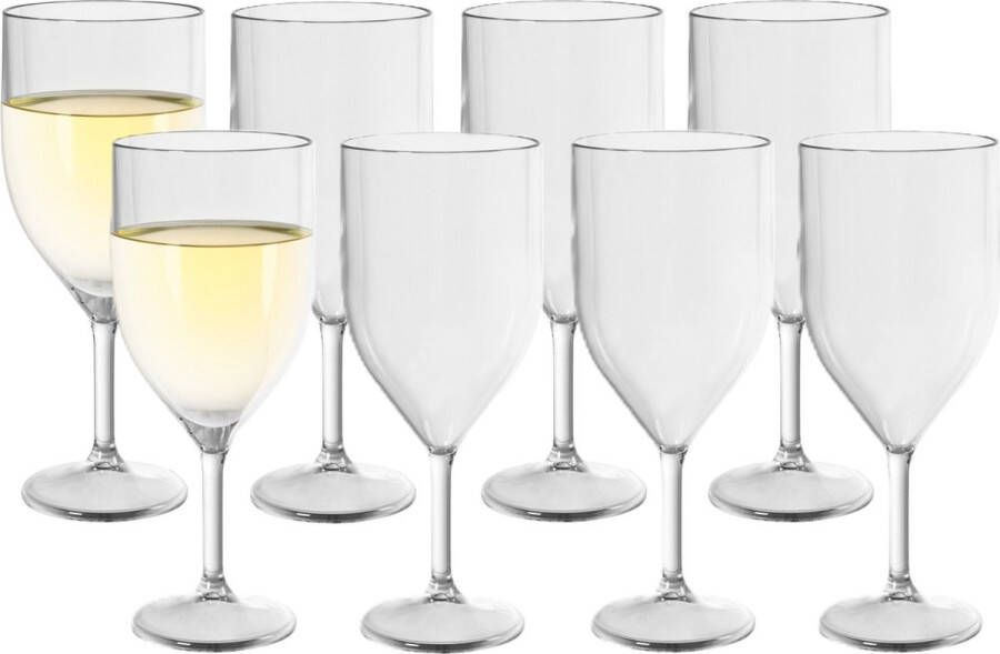 Duni Wijnglas Any Day 8x chique onbreekbaar kunststof 230 ml vaatwasser bestendig plastic wijnglazen