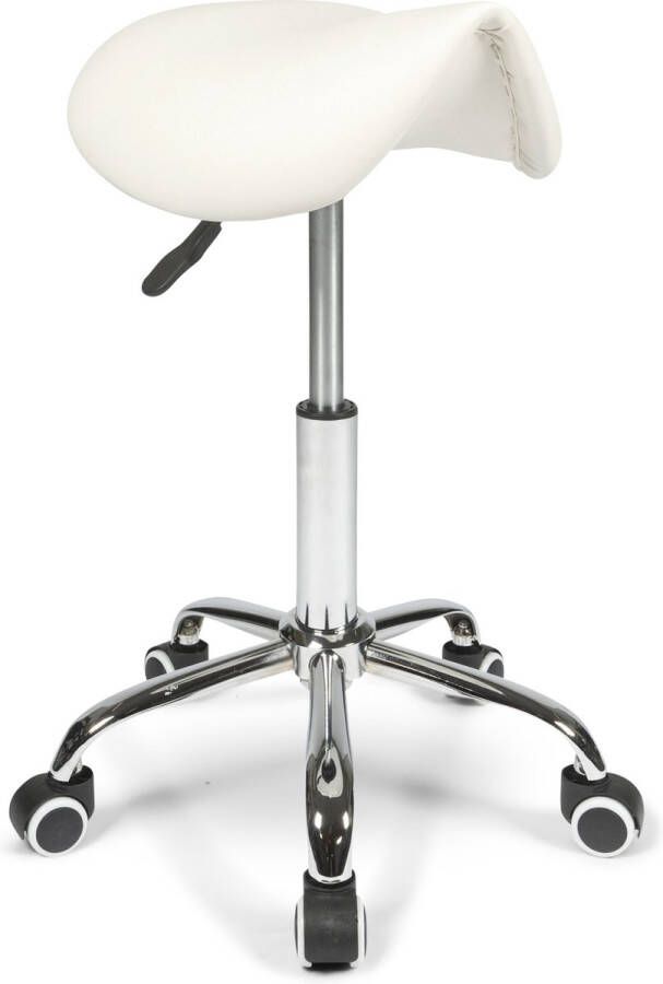 Dunimed Ergonomische Zadelkruk Op Wielen – Verstelbare Bureaukruk – Ergonomische Werkkruk – Tabouret Zadelstoel Tot 150kg Zwart