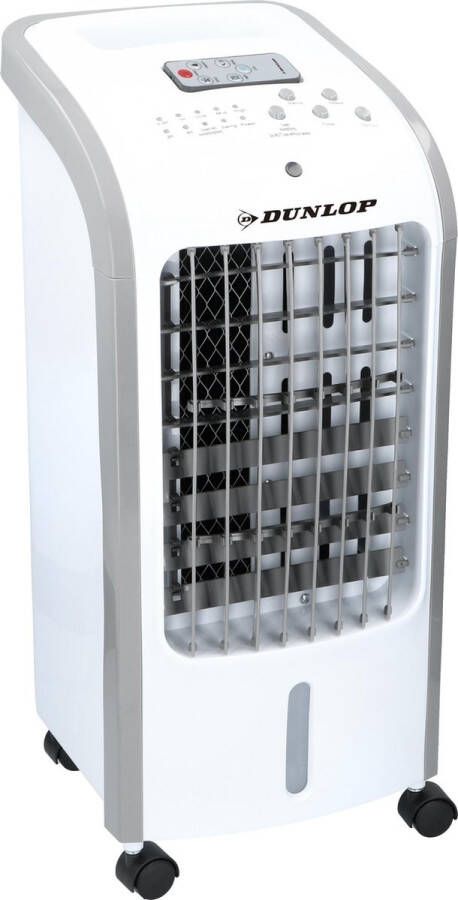 Dunlop Aircooler 3-in-1: Luchtkoeler Ventilator Luchtbevochtiger Mobiel 4 Liter 270m3 h