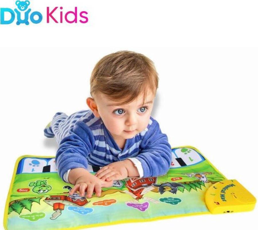 Duo Kids Muzikaal Educatief speelmatje 40 x 60 CM Baby Peuter Kinderen Speelgoed met Geluid en Licht effecten Dieren Boerderij tapijt