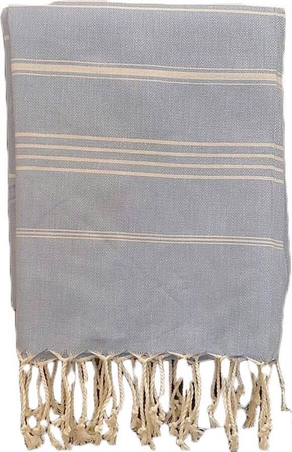 Duplex Textiel Hamamdoek 100x180 cm Streep lichtblauw