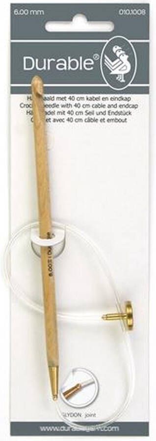 Durable 010.1008 Tunische haaknaald 15cm 6mm met 40cm kabel