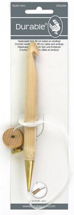 Durable 010.1014 Tunische haaknaald 15cm 15mm met 40cm kabel