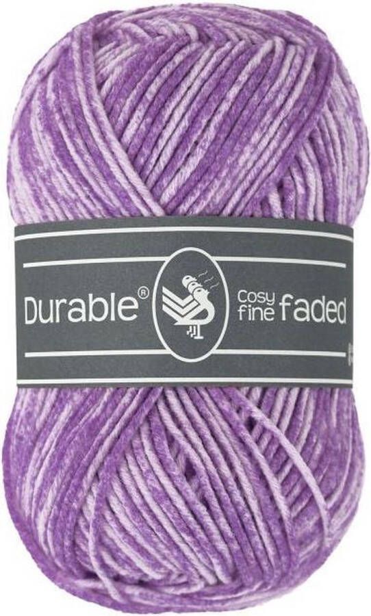 Durable Cosy fine faded Light purple (269) acryl en katoen garen tie-dye 5 bollen van 50 gram