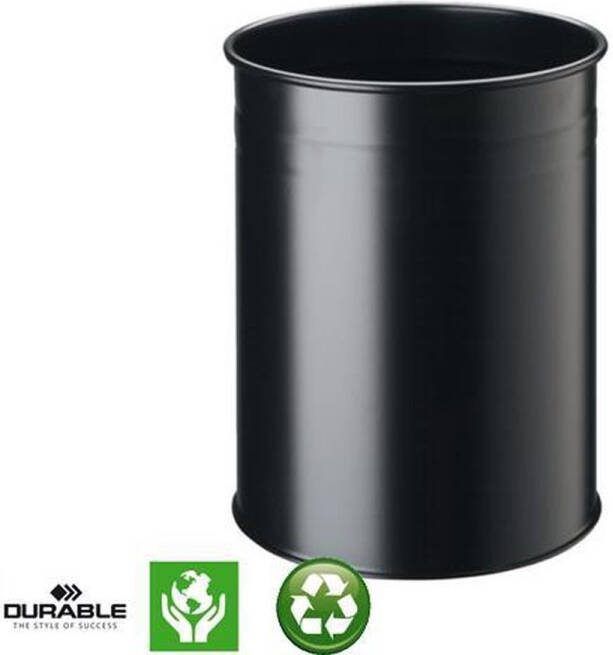 Durable Papierbak 3304-01 15liter rond zwart