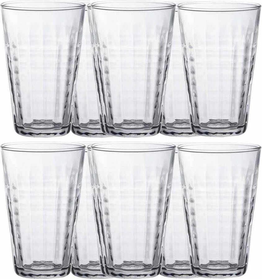 Duralex 12x Drinkglazen waterglazen Prisme transparant 330 ml Koffie thee glazen Prisme 330 ml