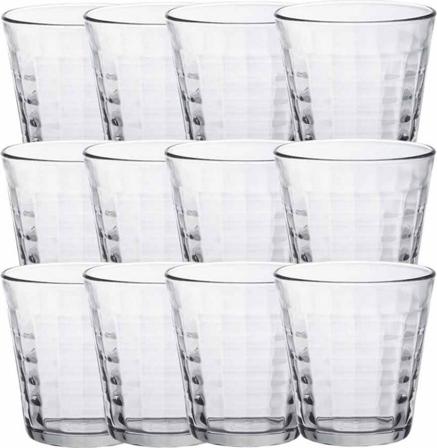 Duralex 18x Drinkglazen waterglazen Prisme transparant 275 ml Koffie thee glazen Prisme 275 ml