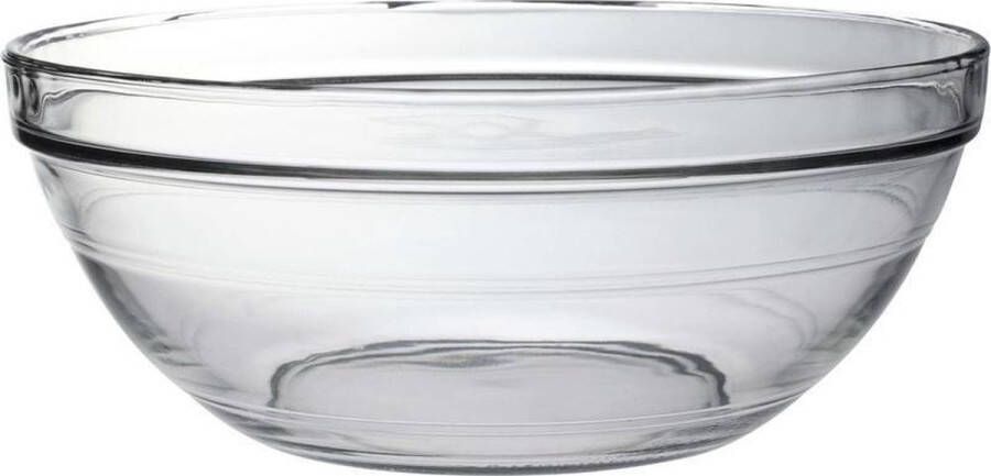 Duralex 1x Serveerschalen saladeschalen rond van glas 12.3 x 31 cm 3.45 liter Schalen en kommen Keuken accessoires