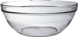 Duralex 4x Serveerschalen saladeschalen rond van glas 12.3 x 31 cm 3.45 liter Schalen en kommen Keuken accessoires