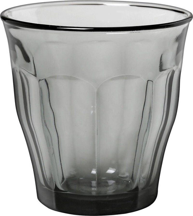 Duralex 6 Bekerglazen in Gehard Glas Picardie 8 7xH9cm Grijs 25cl