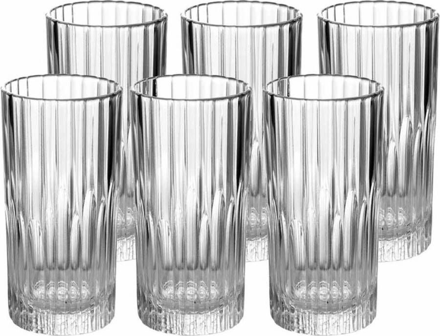 Duralex 6x Drinkglazen waterglazen Manhattan transparant 305 ml Koffie thee glazen Manhattan 305 ml