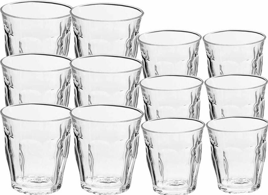 Duralex Drinkglazen waterglazen Picardie set transparant 160 310 ml 12-delig koffie thee glazen