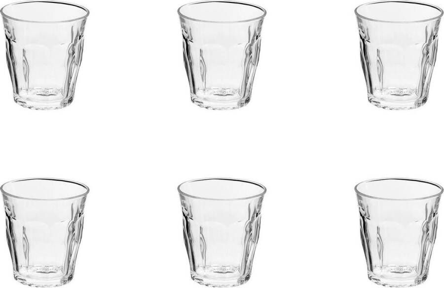 Duralex Picardie Waterglas 250ml 6 stuks Transparant Gehard glas