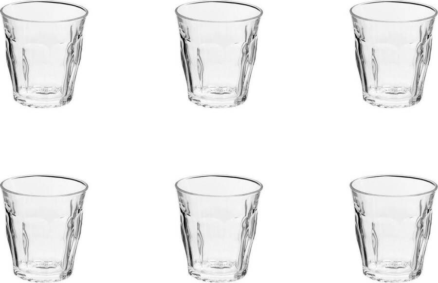 Duralex Picardie Waterglas 250ml 6 stuks Transparant Gehard glas